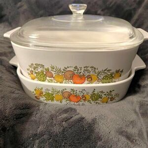 Vintage Corning Ware Spice of Life Casserole Dish Set - 3 Pieces